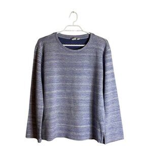Gap Women's Heather Blue Crewneck Knit Top